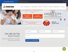 Tablet Screenshot of prateek-grand-city.com